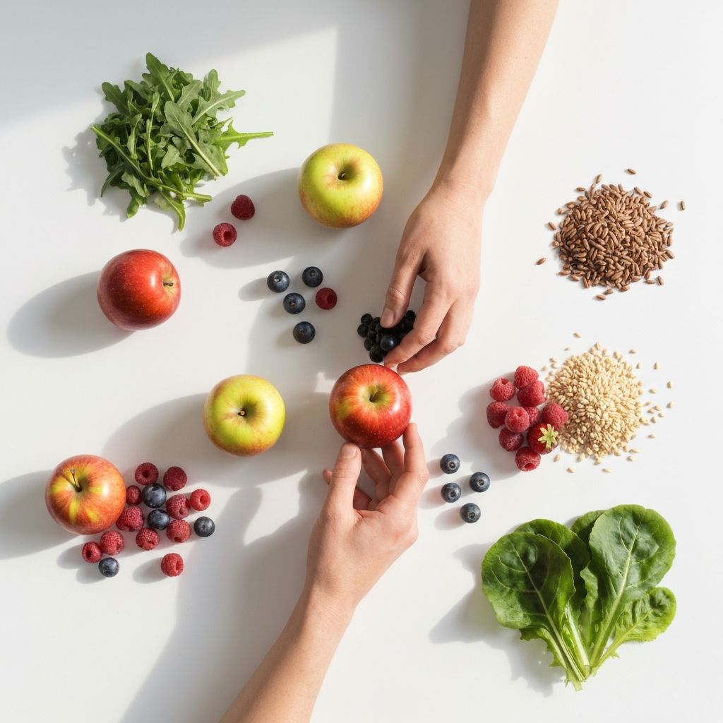 Svježe namirnice raspoređene na bijeloj površini