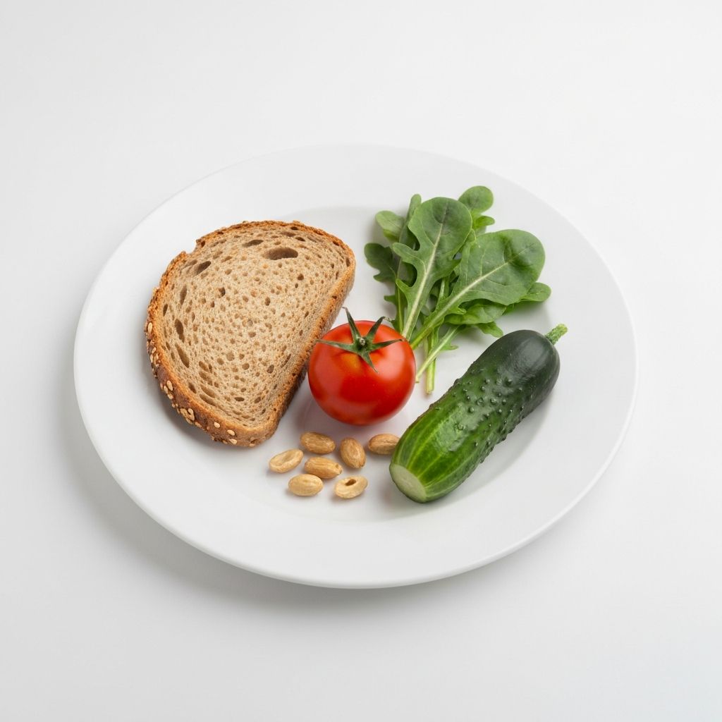 Čista, čitava hrana na bijeloj tanjuri