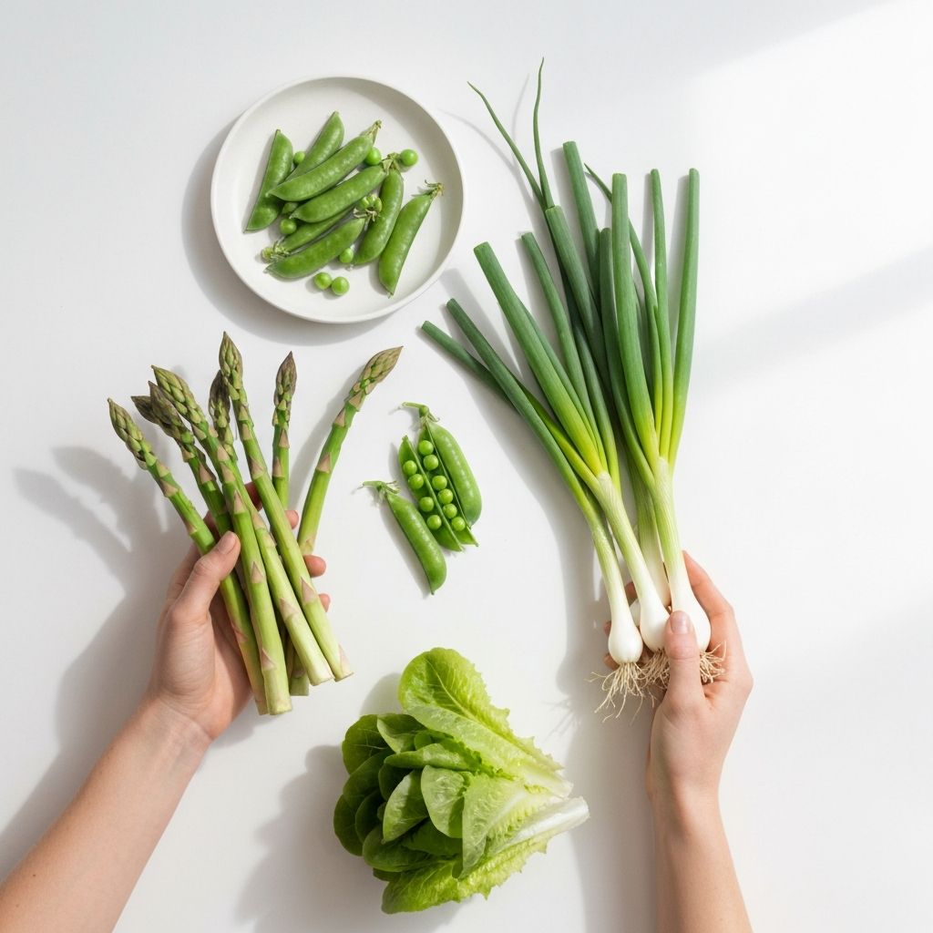Proljetne namirnice - svježe povrće i zeleni leaf
