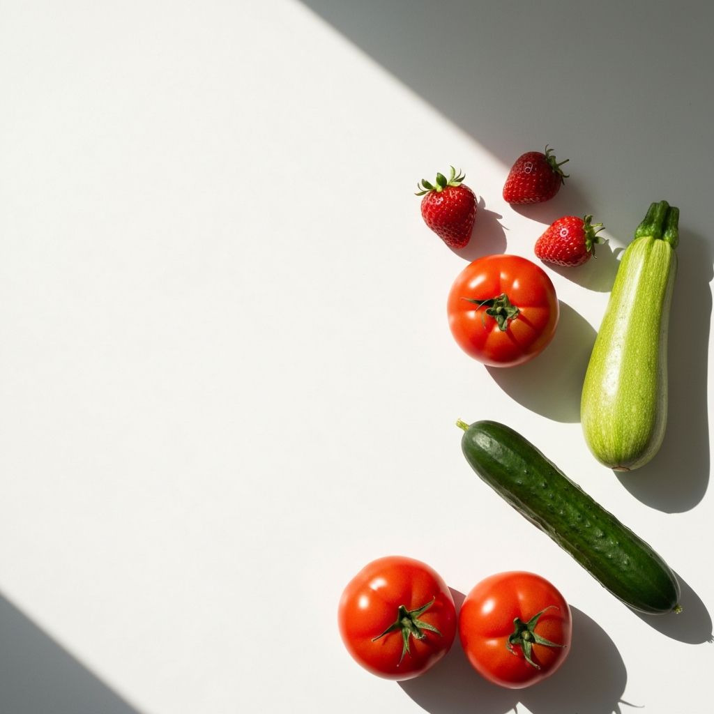 Ljetne namirnice - rajčica, paprika, jagode